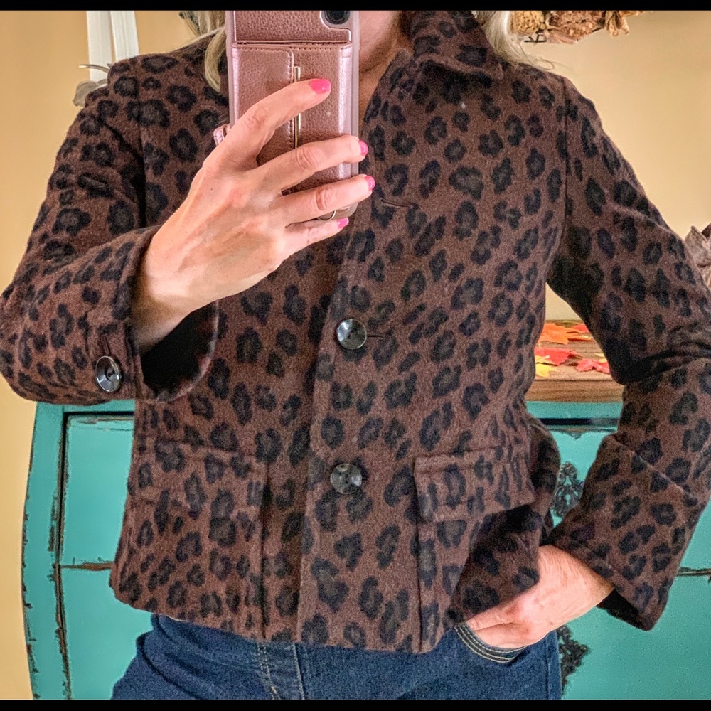 Worth S Alpaca Soft Wool Animal Print Jacket